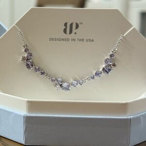 Elegant Lavender and Silver Necklace